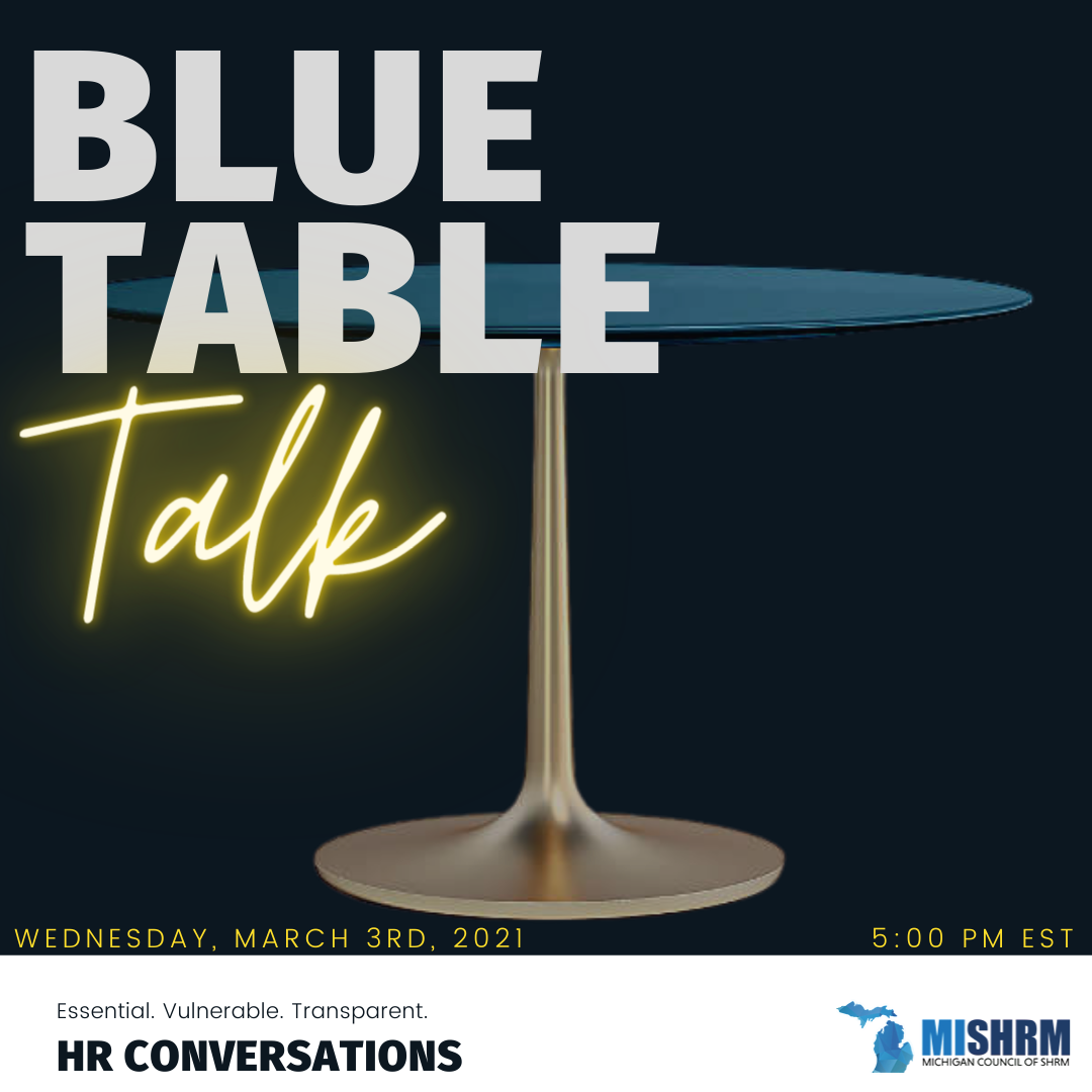 Event banner for Blue Table Talk